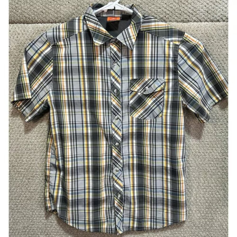 Merrell Short Sleeve Button Down Shirt Multicolored Men's Size Large